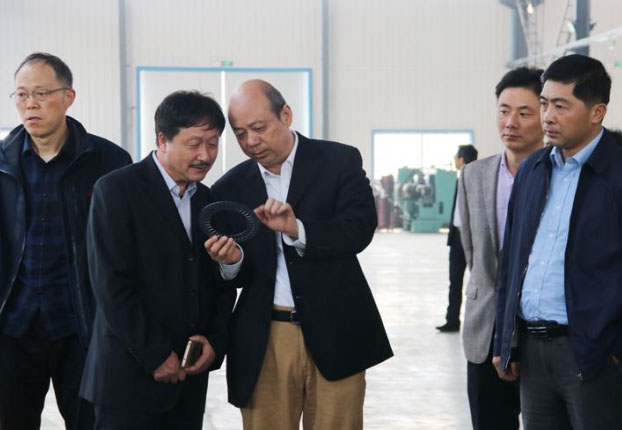 安徽大學專家和縣領導一行調研電機生產(chǎn)線